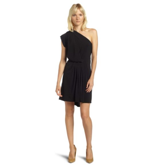 BCBGeneration Women's One Shoulder Drape Dress - Picture 1 of 10